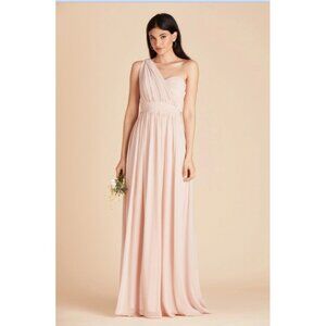 Birdy Grey Womens Grace Convertible Bridesmaid Dress Chiffon Pale Blush Large